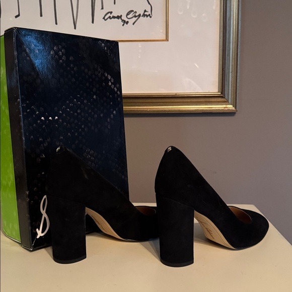 Sam Edelman Black Suede Heels (8M) - Picture 4 of 6